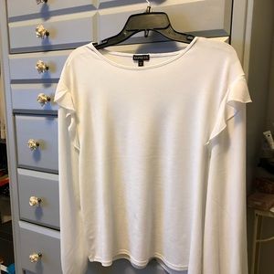 Long sleeve express white blouse - like new!